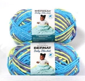 2 Count Yarnspirations 10.5 Oz Bernat Baby Blanket 04322 Handsome Guy Yarn - Picture 1 of 1