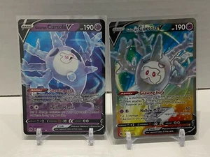 Pokémon - Sword & Shield Champions Path - Galarian Cursola V 71/73 + 21/73 NM/M - Picture 1 of 2
