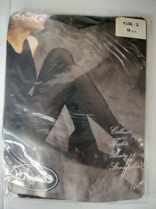 Vintage stilnovO Black Fishnet Stockings Size Medium Made in Italy - Picture 1 of 3