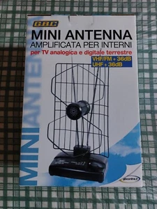 Antenna Mini Tv GBC Amplificata da Interno  UHF ( IV - V ) VHF ( I - III ) - Foto 1 di 11
