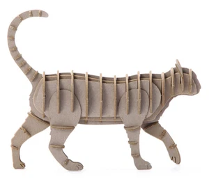 3D paper puzzle Craft Kit  Cat-standing - Picture 1 of 2