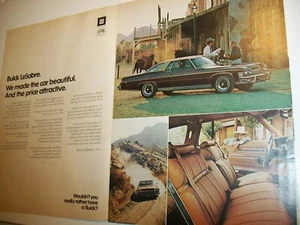1974 Buick LeSabre Le Sabre mid-size-mag 2-pg car ad -"We made the car beautiful - Picture 1 of 1