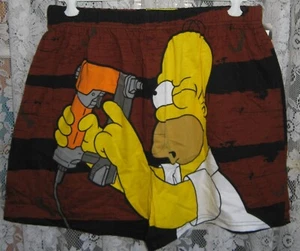 THE SIMPSON'S BART SIMPSON "SLOW MAN AT WORK" BOXERS/SLEEP SHORTS M 2008 NWT - Bild 1 von 2