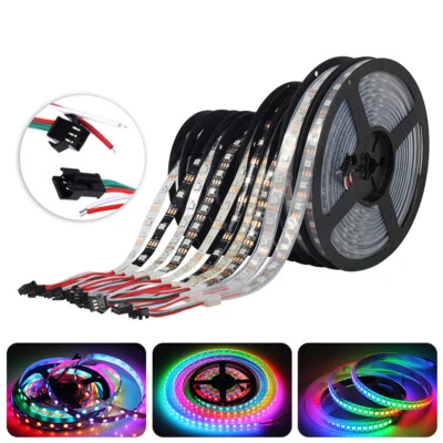 5M 30/60/144 RGB LED Streifen Licht Stripe mit WS2812 ws2812b RGB Band Leiste 5V - Bild 1 von 4