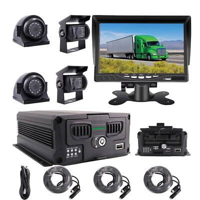 7" Screen 1080P 4TB Hard Disk Truck DVR MDVR Video Record Side Rear View Camera - Image 1 of 4