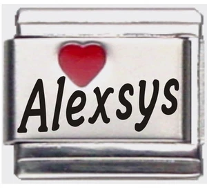 Alexsys Laser Name Italian Charm Link - Picture 1 of 7