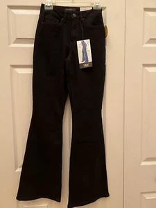 NWT! YMI Jeans High Rise Flare Black Jeans Women Size 5/27 - Picture 1 of 21