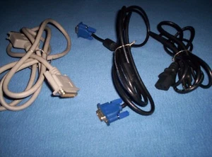 LOT of 3 - Printer, Monitor and Power Computer Cords Cables 6FT each - Picture 1 of 2