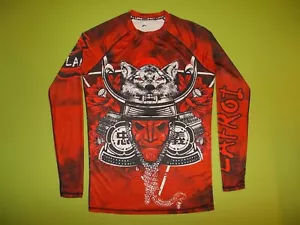 NUOVO Rashguard LAFROI WARRIOR (L) PERFETTO!!! mma bjj ufc ROSSO - Foto 1 di 6