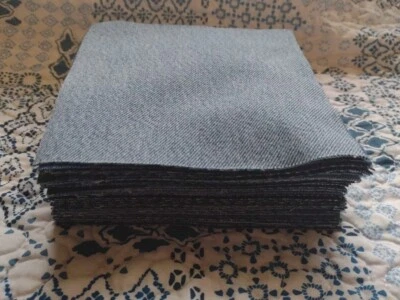 Hand Cut Denim Blue Jean Fabric Squares 6" X 6" Lot Of 50 For Rag Quilt Or Craft - Image 1 of 2