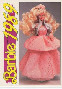 1991 Action/Panini Another First For Barbie 1989 #163Peach-Pretty Barbie K-Mart 
