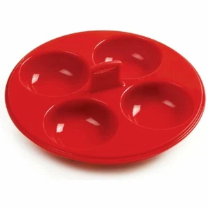 Norpro Silicone 4 Egg Poacher - Nonstick Stovetop Pan / Microwave Poached Eggs - Picture 1 of 4