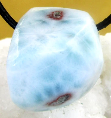 LARIMAR XL Freeform Trommelstein  gebohrt  EDELSTEIN  ANHÄNGER  A-Qualität Nr.44 - Bild 1 von 2