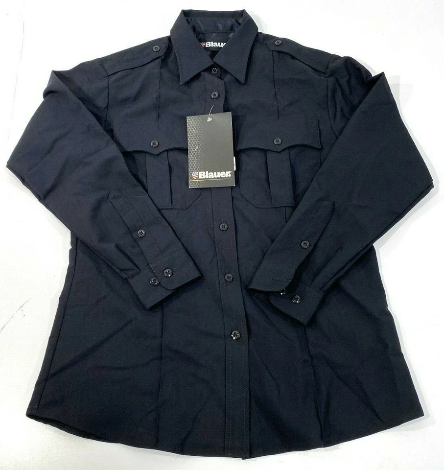 BLAUER WOMENS Long SLEEVE WOOL SHIRT 8900W DARK NAVY 36 REG