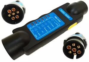 7 Pin Anhänger Tester Lichter 12 V LED Auto Abschleppen Kabel Prüfung Stecker & Buchse - Bild 1 von 1