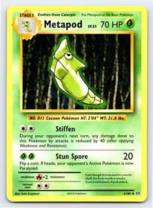 Tarjeta Pokémon Metapod 4/108 Uncommon XY Evolutions - Casi Nueva - Imagen 1 de 5