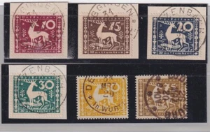 Antichi Stati Tedeschi 1920 Wurttemberg serie cpl. usata su frammento (Cod.7075) - Imagen 1 de 2