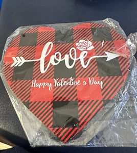 Valentine'S Day Door Decor,11.5” Heart Wall Hanging Signs,Valentine'S Day Door - Picture 1 of 3