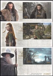 NEW ZEALAND FDC 2013 THE HOBBIT DESOLATION OF SMAUG SET (x6) M/S (ID:F2538) - Picture 1 of 2