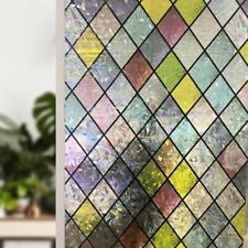 Translucent Stained Glass Window Film Rainbow Glass Decals Stickers  Office