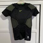 Nike Pro Combat DriFit Hyperstrong wyściełana koszulka piłkarska męska duża czarna trener