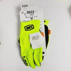 100% Cognito Men's Gloves Flourescent Fluo Yellow/Black Full Finger Size XL - Picture 1 of 3