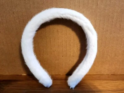 NEW White Faux Fur Headband - Image 1 of 3