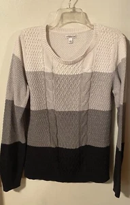 Croft & Barrow Long Sleeve Stripe Pullover Sweater Size Large. WB3 - Picture 1 of 4