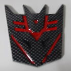Car Badge Transformers Decepticon Carbon Fiber Red Motorcycle Emblem Sticker