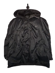 Vintage Alpha Industries N-3B Cold Weather Parka Size XL Men's Black Made In USA - Picture 1 of 7