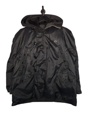 Vintage Alpha Industries N-3B Cold Weather Parka Size XL Men's Black Made In USA - Image 1 of 4