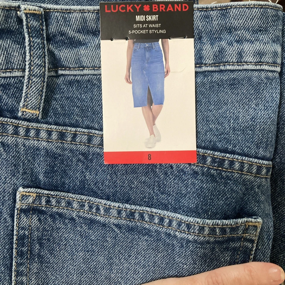 Lucky Brand Women's Midi Denim Skirt Size 10 - Image 1 of 3