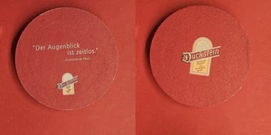 Duckstein rund rot Der Augenblick ist zeitlos Brauerei Bierdeckel Bier - Bild 1 von 1