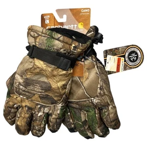 Carhartt Gauntlet Gloves Mens Large Waterproof Insulated Camo Realtree A528 Hunt - Picture 1 of 9