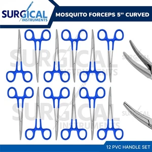 12 Hemostats Mosquito Forceps Surgical Dep Handle 5" Curved Surgical Instruments - Picture 1 of 9