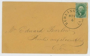 Mr Fancy Cancel 15 COVER TIED BURLINGTON VT CDS TO CANADA EAST CV$190++ - Picture 1 of 3