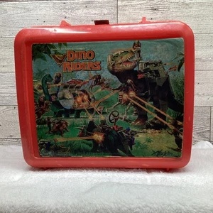 Vintage 1988 Dino Riders lunch box Aladdin WITH THERMOS - Picture 1 of 6