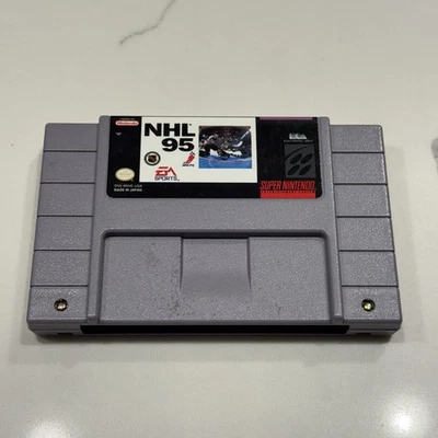 NHL ‘95 (Super Nintendo SNES, 1994) Authentic Pins Cleaned TESTED - Image 1 of 4