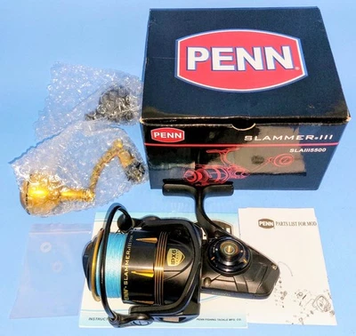Carrete de pesca giratorio Penn SLAMMER III 3 - SLA III 5500 caja abierta - excelente  Foto 1 de 4