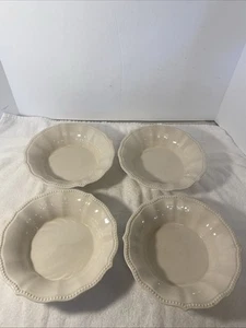 Pioneer Woman PAIGE LINEN WHITE Soup / Cereal bowl 8 1/4", Set of 4 - Picture 1 of 7