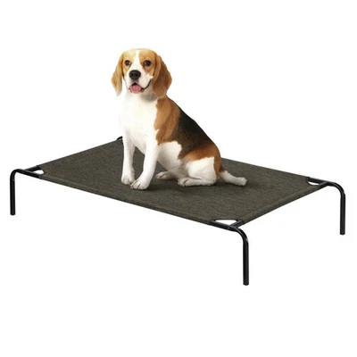Cama Elevada para Mascotas para Gatos y Perros, Alfombra Portátil de Refrigeración para Mascotas para Interior Exterior Gris Foto 1 de 4