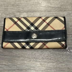 Authentic Burberry Billfold Nova Check Continental Long Wallet - Picture 1 of 6