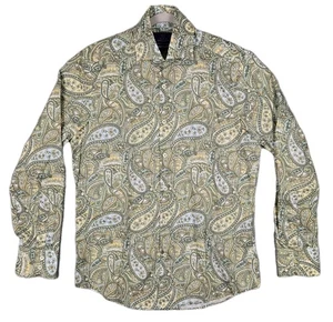 Hawes & Curtis Paisley Spread Collar York Casual Shirt Men's Size Medium 16.5 - Picture 1 of 20
