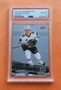 Connor Bedard RC, 2023-24 Upper Deck Star Rookies #1, PSA 10, GEM MINT - Foto 1 di 4