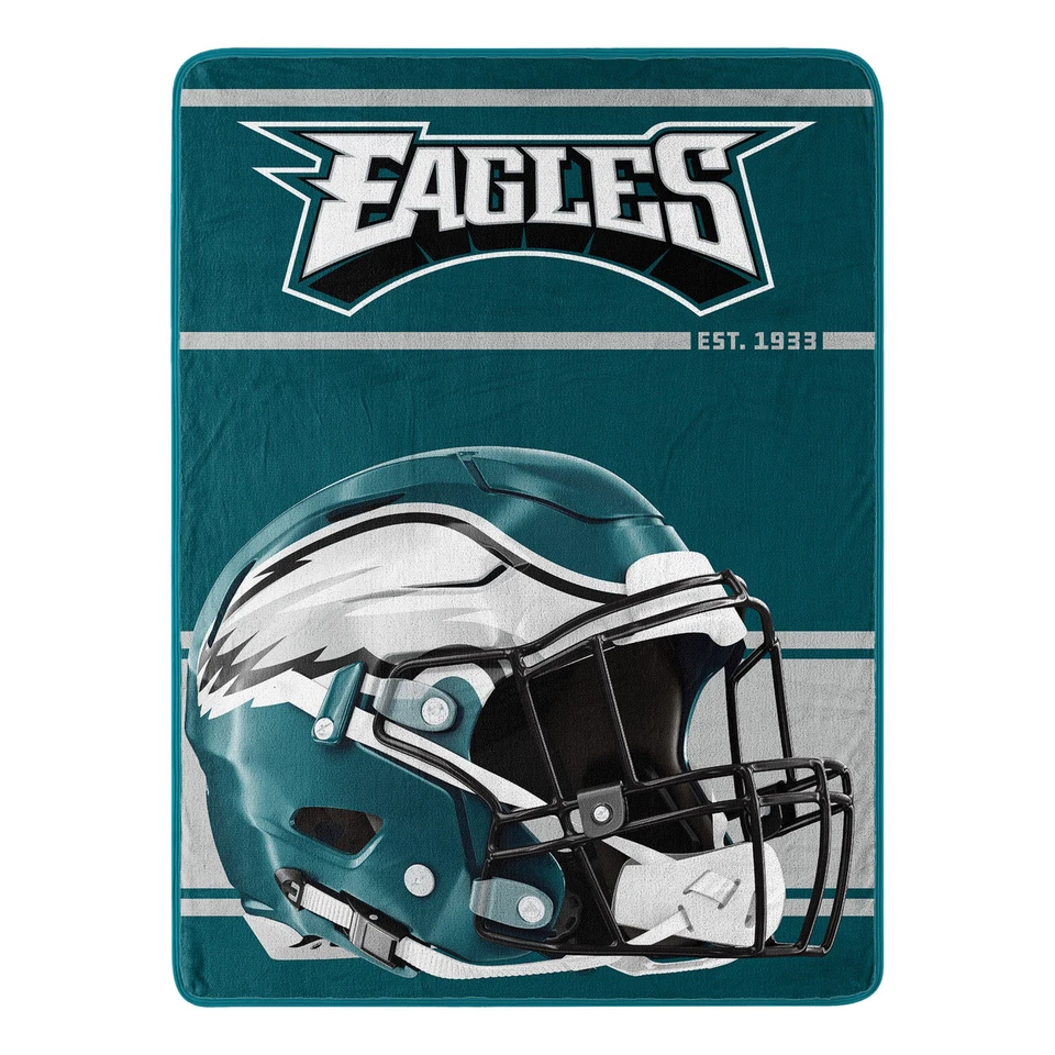 Philadelphia Eagles NFL Northwest 46"x60" Casco Super Peluche Manta Foto 1 de 1