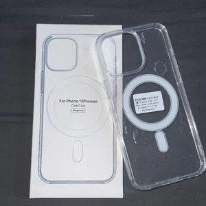 Apple iPhone 15 Pro Max Clear Case Cover MagSafe Magnet Transparent Stoßfest - Bild 1 von 2