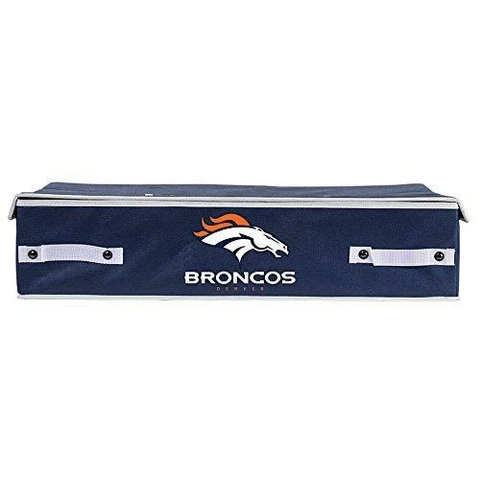 Franklin Sports NFL Denver Broncos Under The Bed Storage Bins - Large Cover