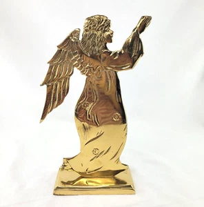 Carnevale Vintage Brass Angel 12" Tall Solid Brass - Candle Holder Missing - Picture 1 of 11
