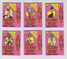 Chix Confectionary Set of Looney Tunes Candy Stick Box Sleeves 1990/91
