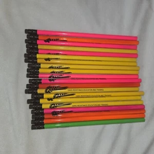 G.R.E.A.T. Gang Resistance Education and Training Neon Pencils Lot of 20 Vintage - Picture 1 of 4